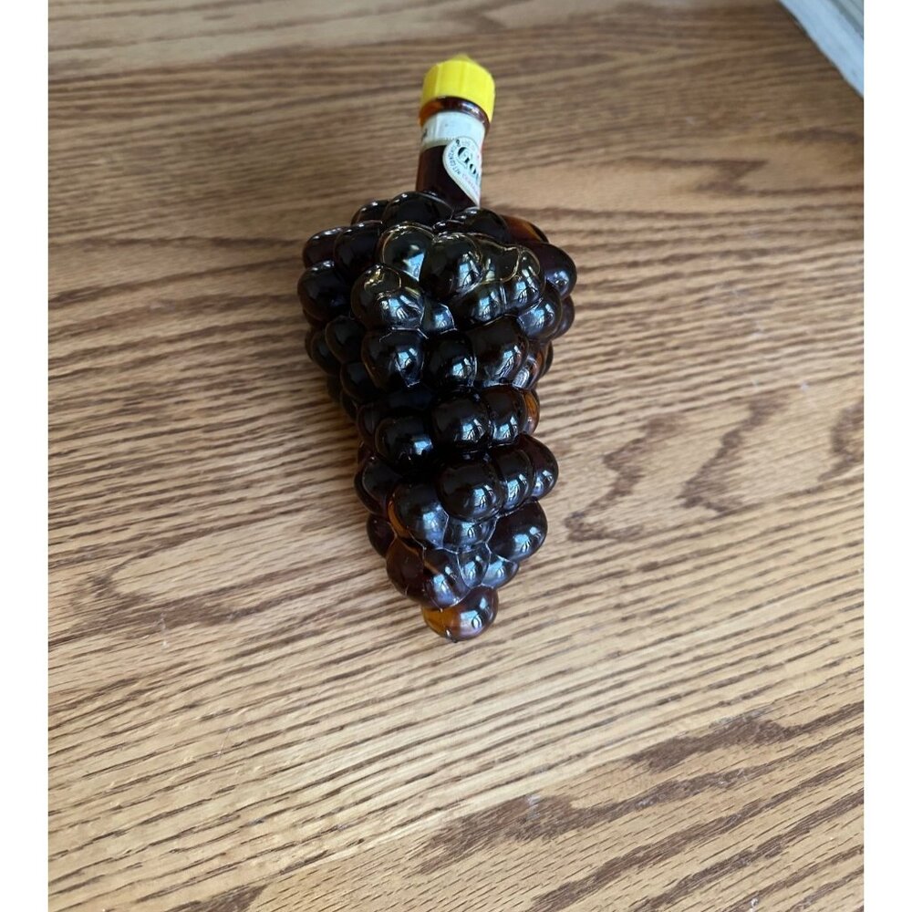Vintage Italian Chianti Wine Bottle Shaped Like Grapes Unique Decorative Bar
